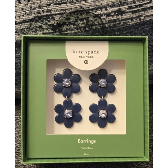 Kate Spade Blue Flower Earrings - Picture 1 of 6